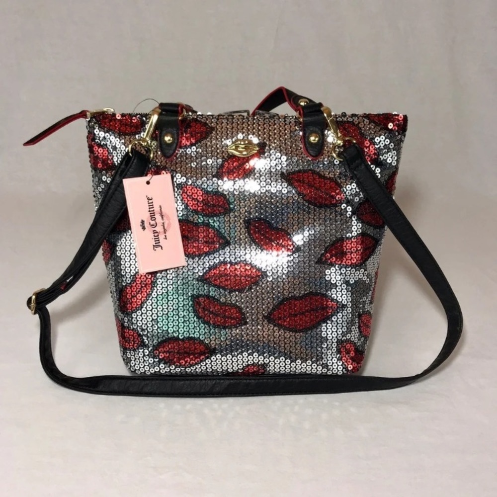 Juicy couture lip sequins crossbody purse